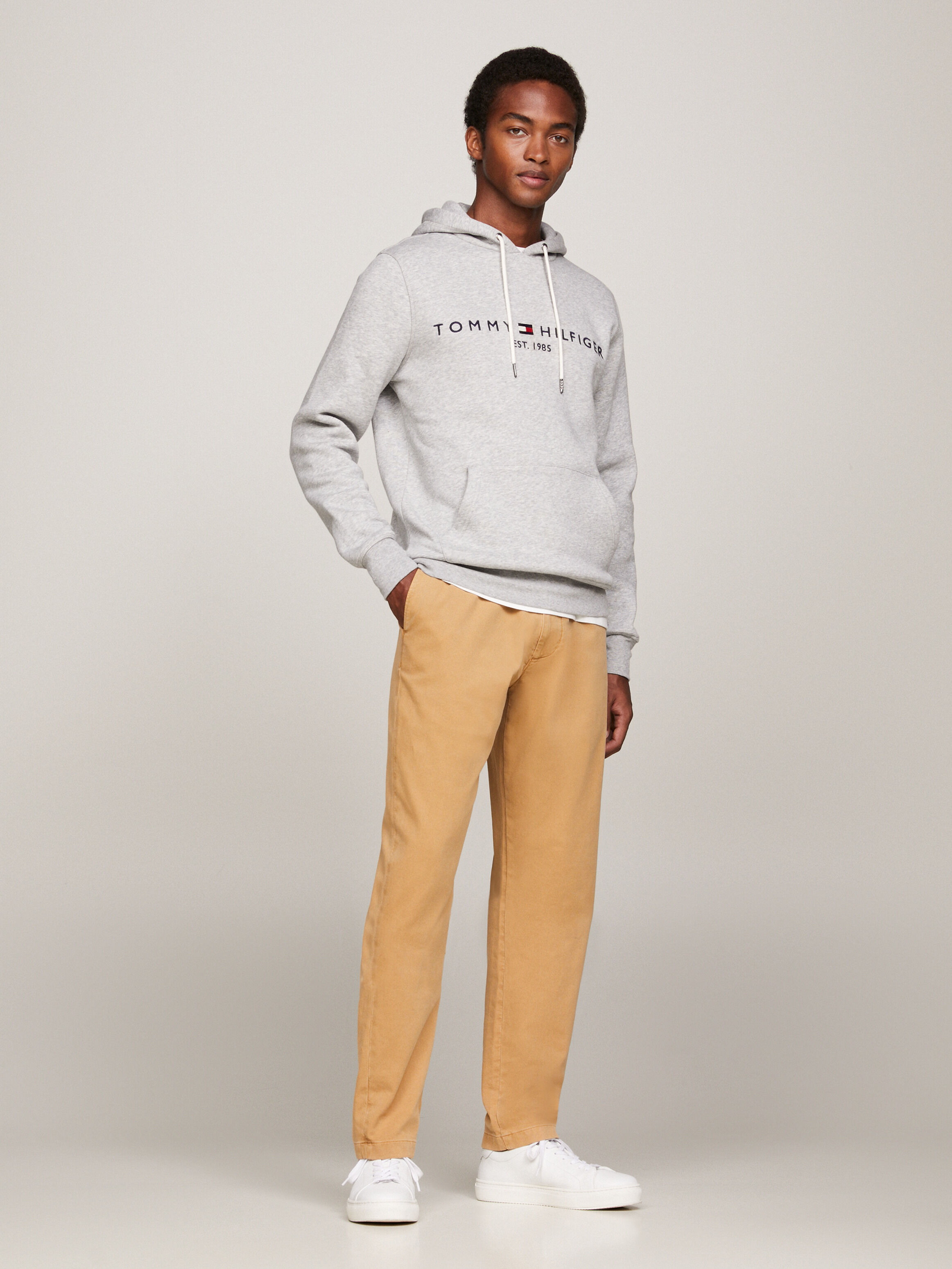 Tommy hilfiger signature tape logo hoodie cheap