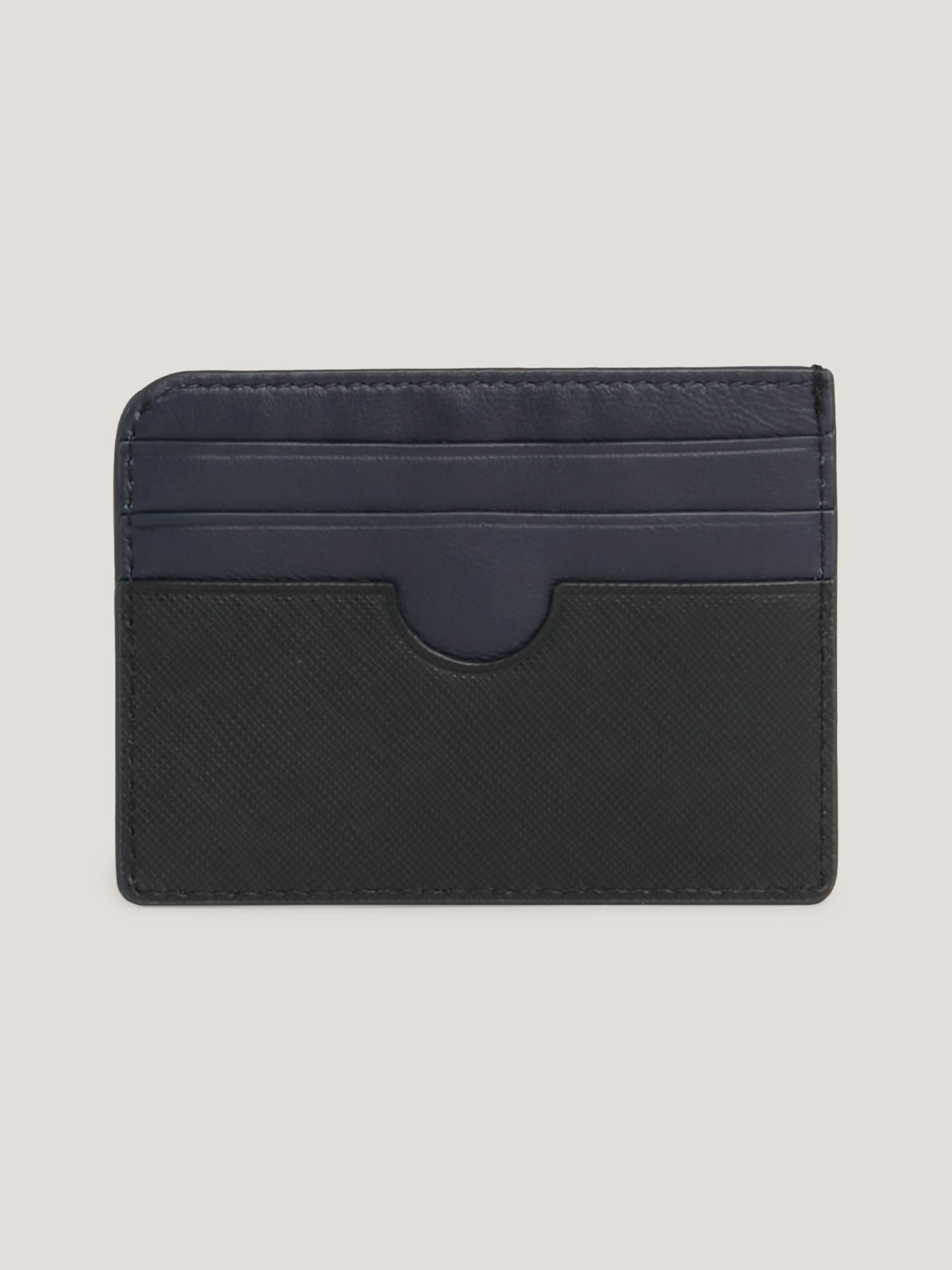 Leather Logo Credit Card Holder black Tommy Hilfiger