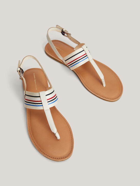 Stripe Flat Sandals
