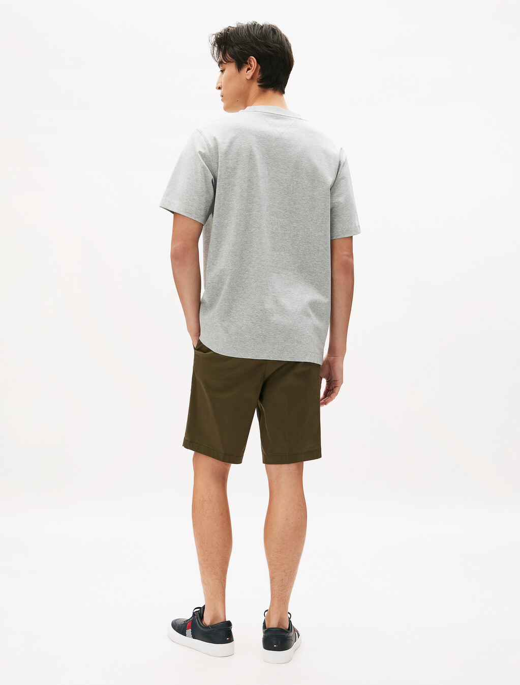 Hilfiger 壓花標誌 T 恤, Light Grey Heather, hi-res