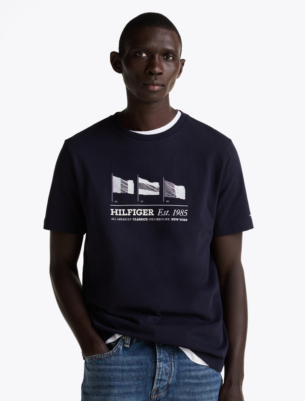 Hilfiger Flags T-Shirt, Desert Sky, hi-res