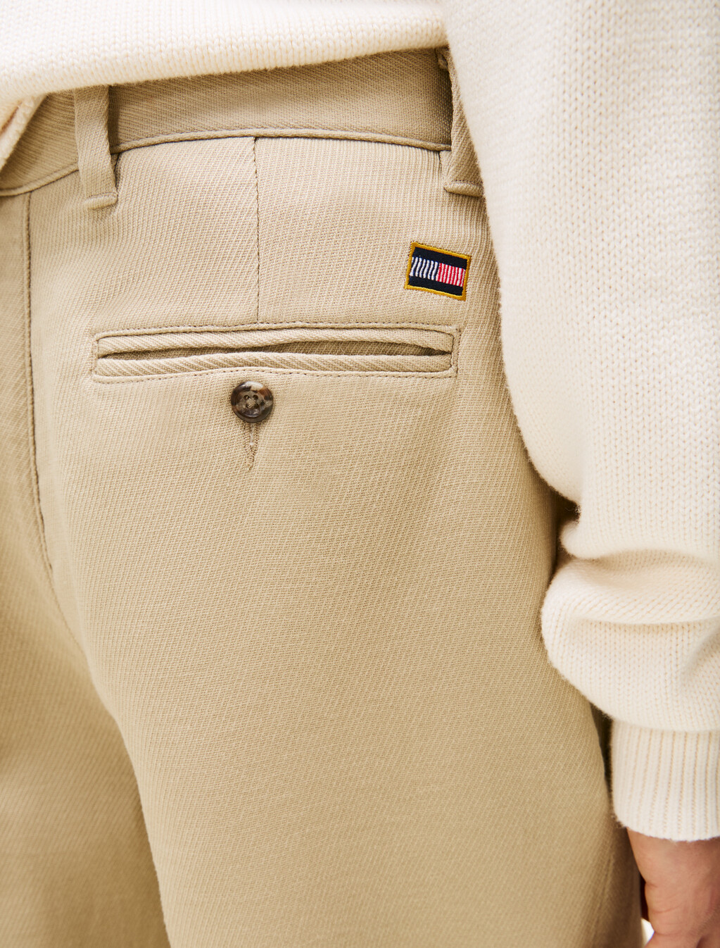Twill Wide Leg Trousers, Sandalwood, hi-res