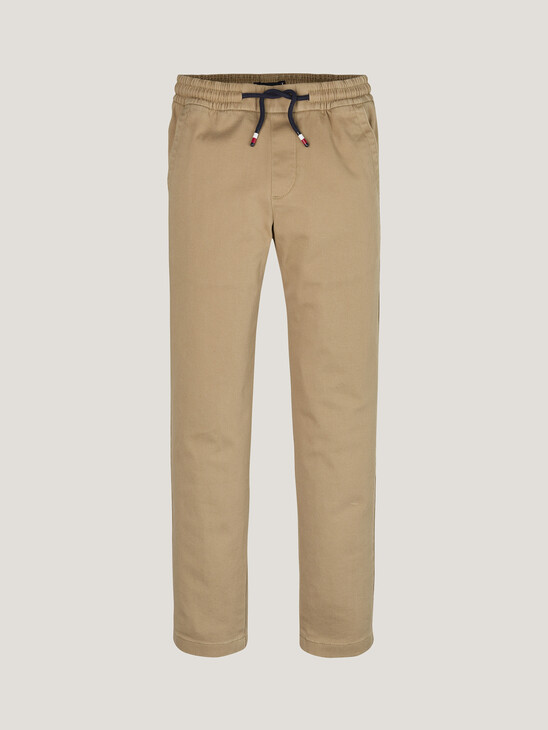 Pull-On Drawstring Twill Trousers