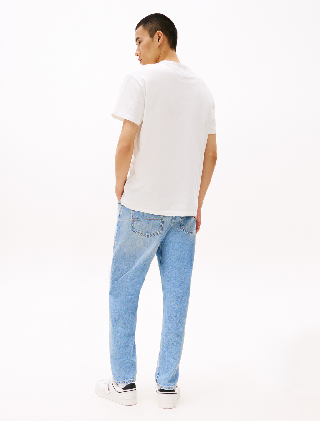 Tommy Badge Crew Neck T-Shirt, Ecru, hi-res