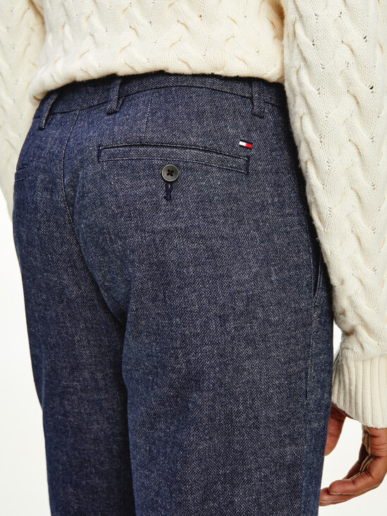 Denton Fitted Straight Wool-Look Trousers