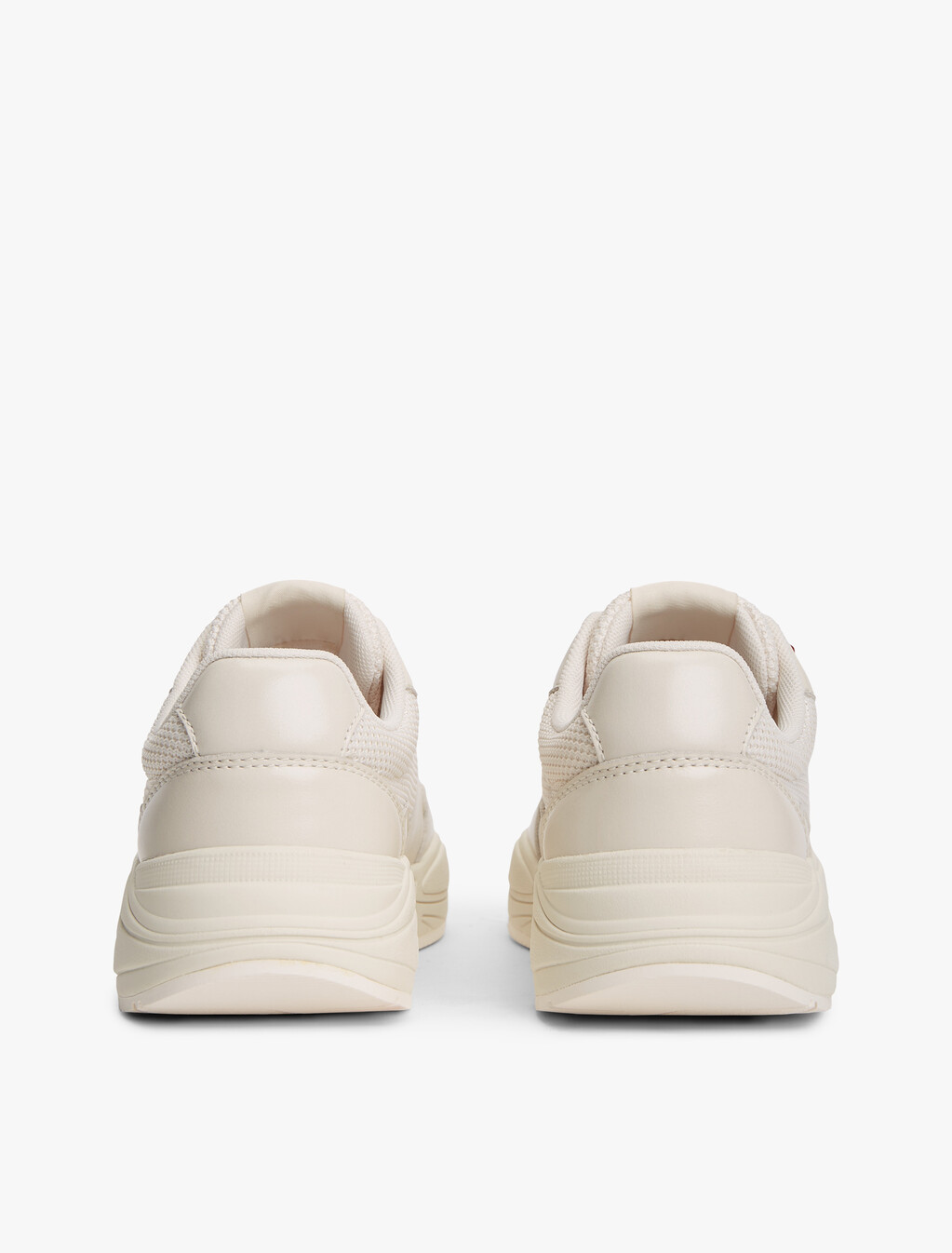 TH Monogram Mixed Texture Leather Trainers, Soft Cream, hi-res