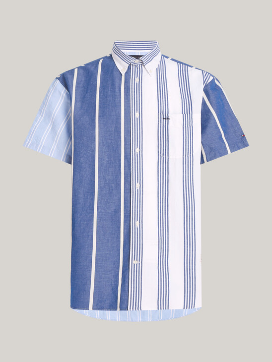 Contrast Stripe Regular Short Sleeve Shirt