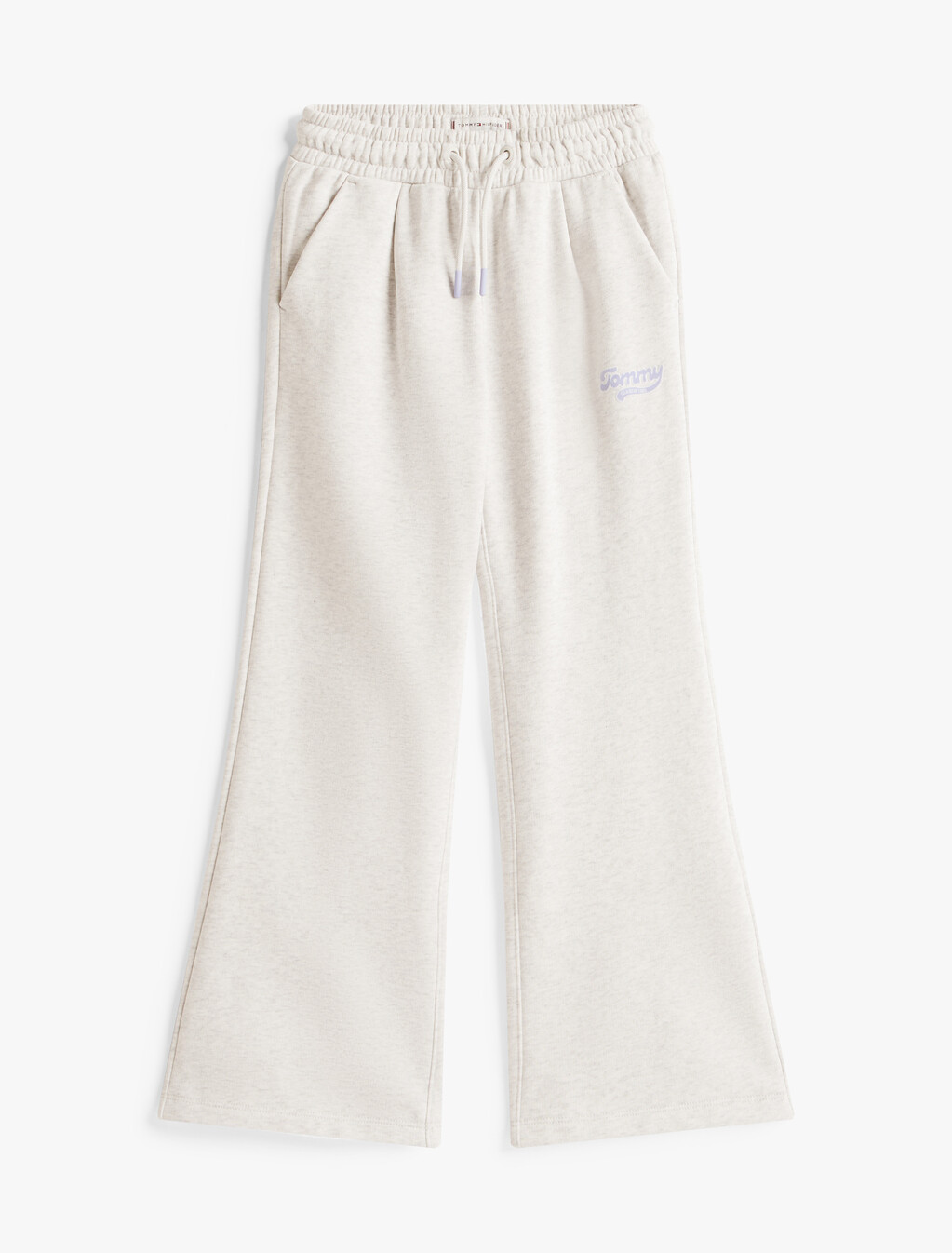 Varsity Flock Logo Wide Leg Joggers, Light Grey Heather, hi-res