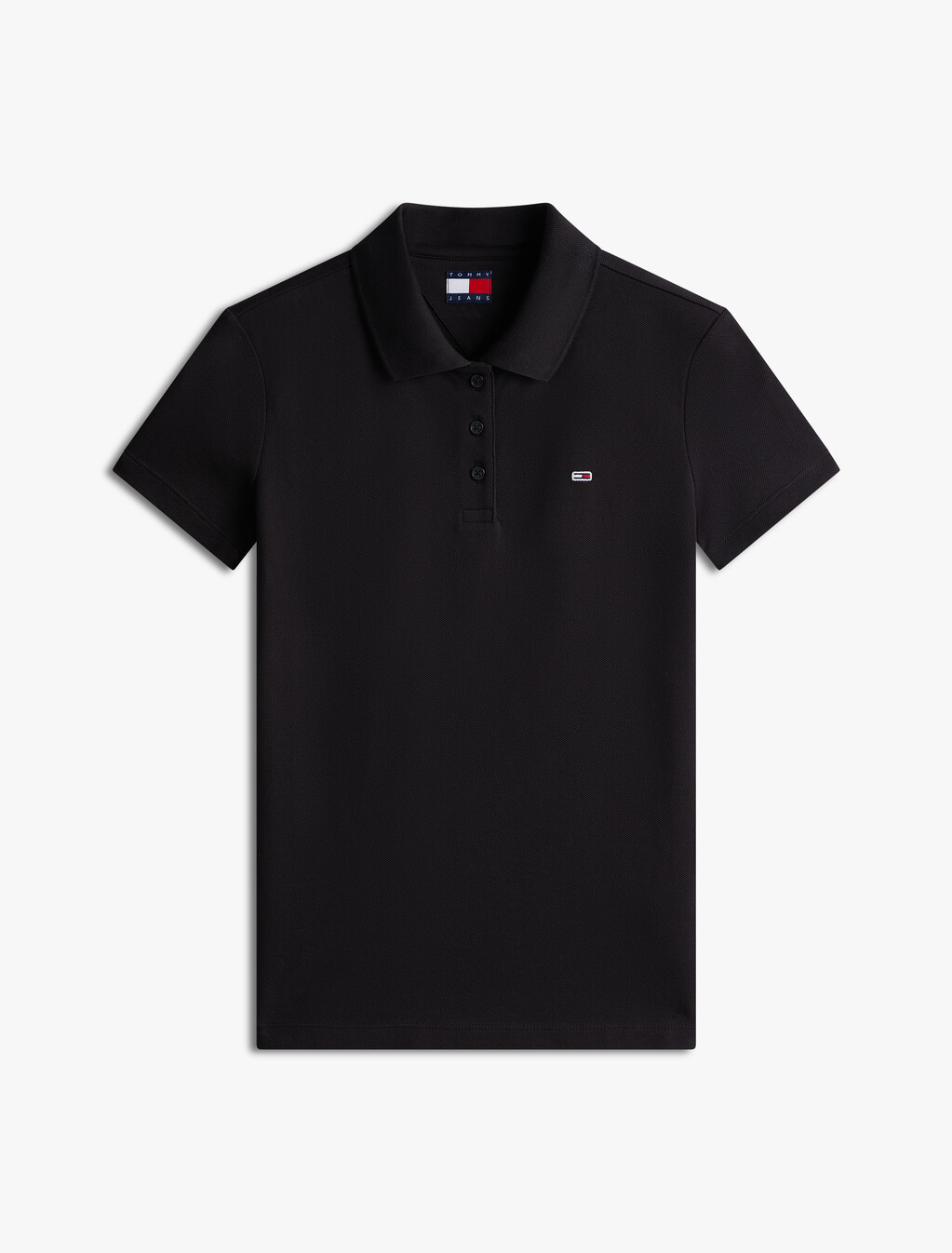 Essential 修身 Polo 衫, Black, hi-res