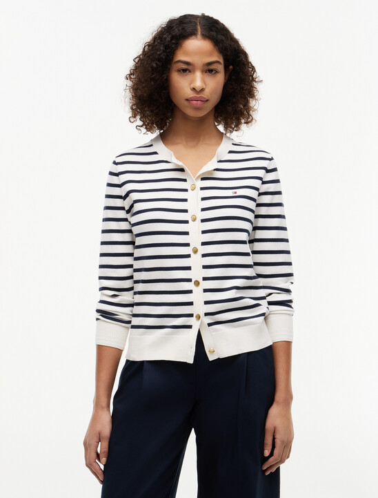 Jersey Crew Neck Cardigan