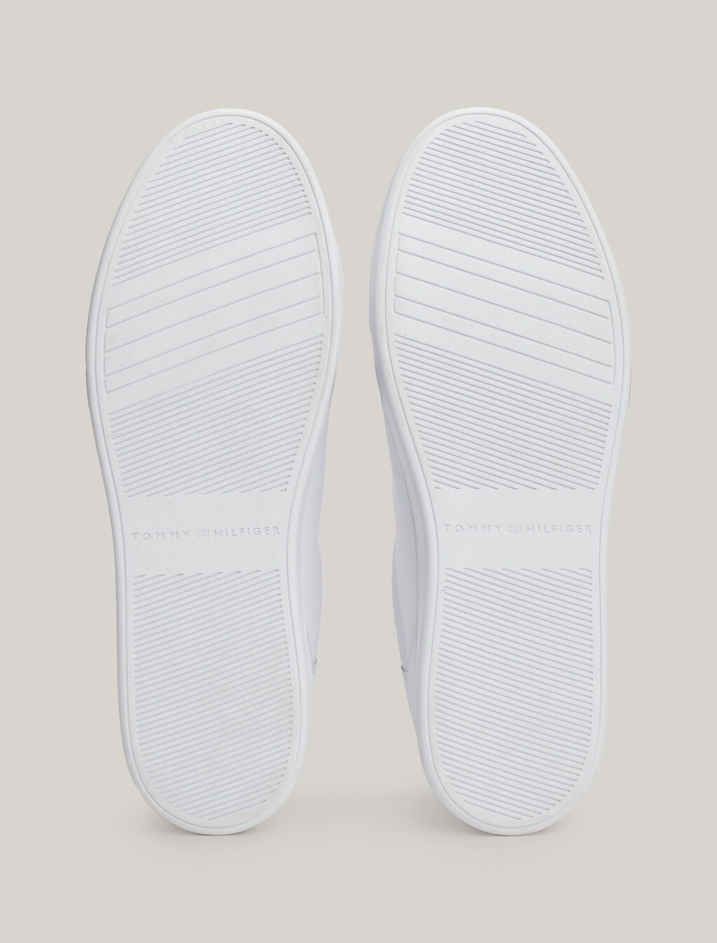 Essential Leather Signature Tape Court Trainers, White, hi-res