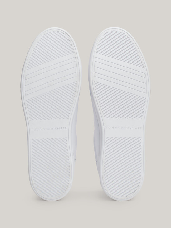 Essential 皮革標誌飾邊網球運動鞋