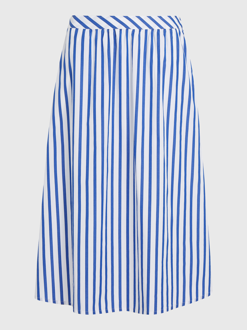 條紋府綢中長裙裝, Banker Stp Ultra Blue, hi-res