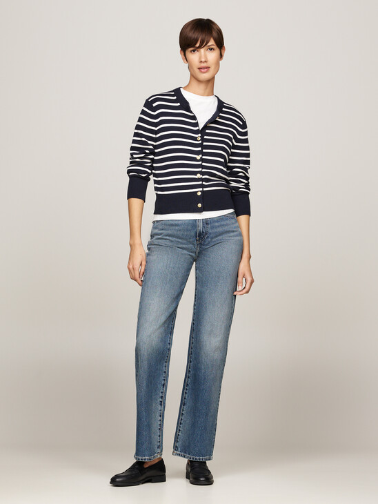 Stripe Slim Cardigan