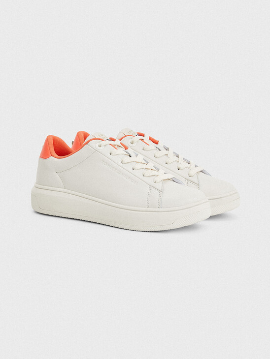 LOW TOP LEATHER CUPSOLE TRAINERS