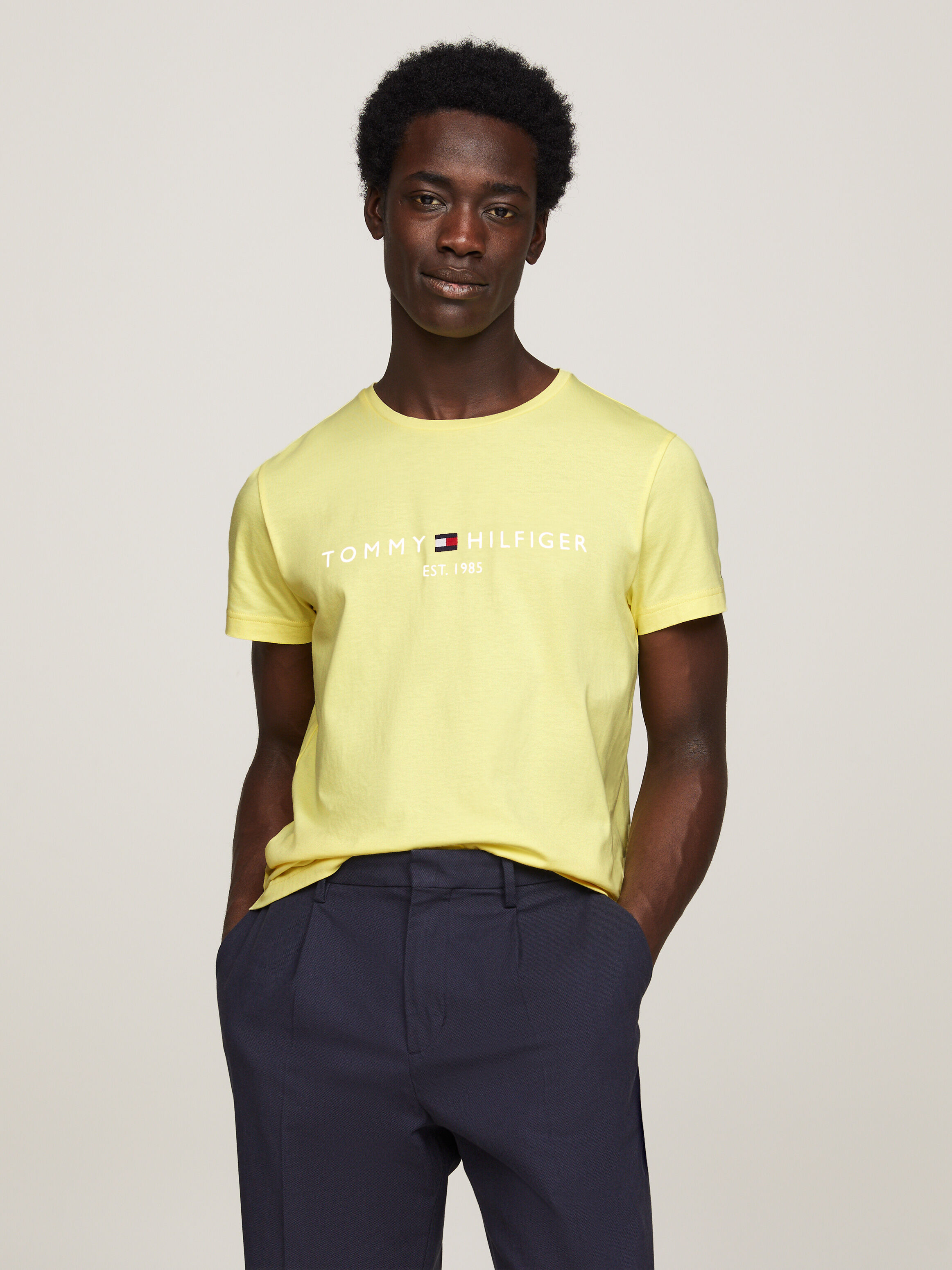 Yellow t shop shirt tommy hilfiger