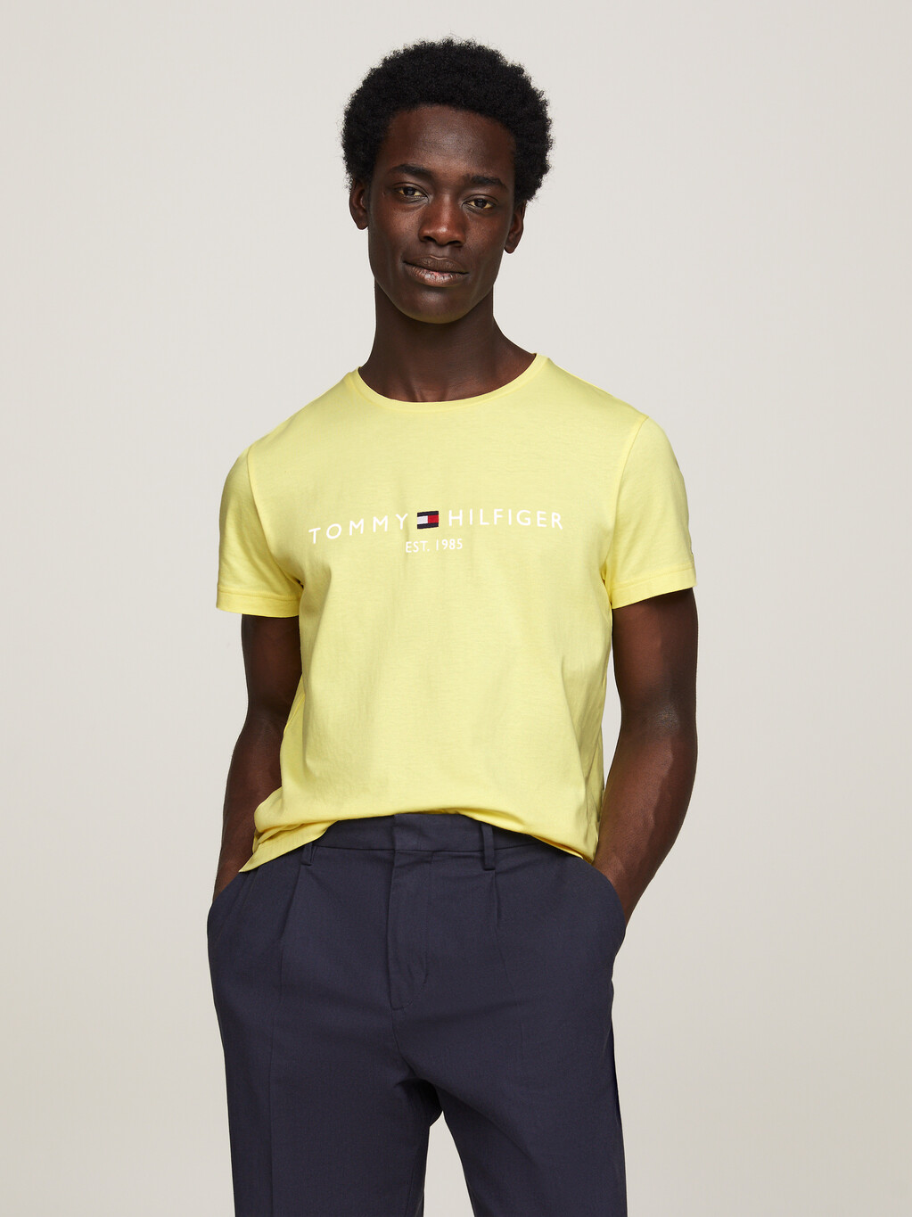 Logo Slim Fit T-Shirt, Yellow Tulip, hi-res