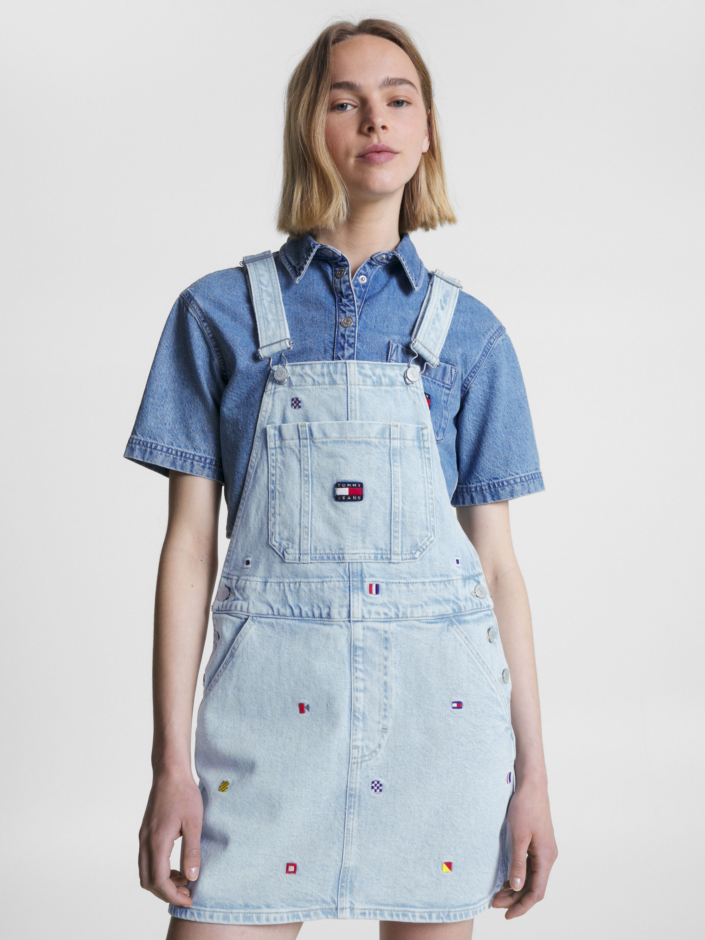 Denim Dungaree Dress