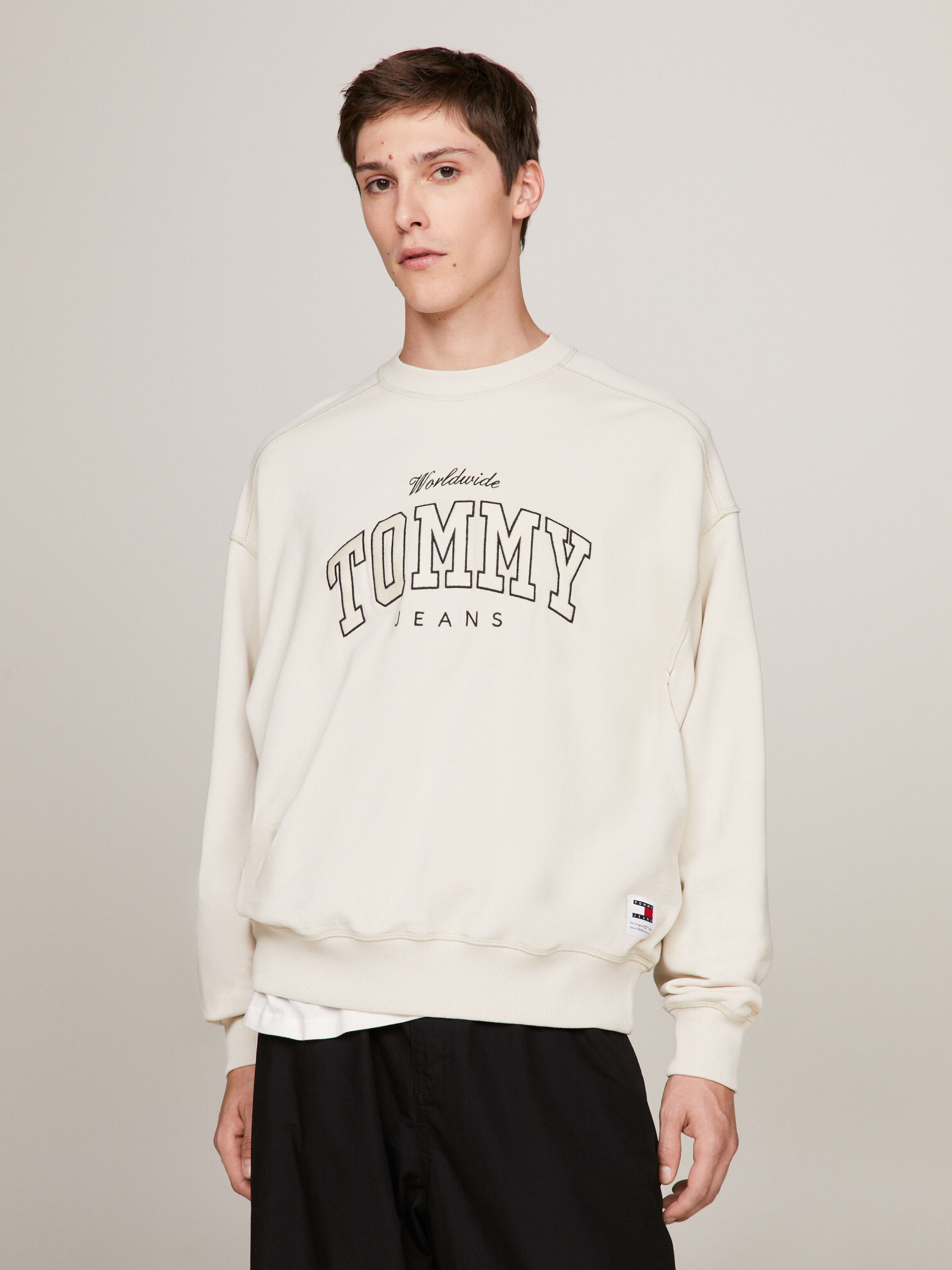 Varsity Boxy Cropped Sweatshirt