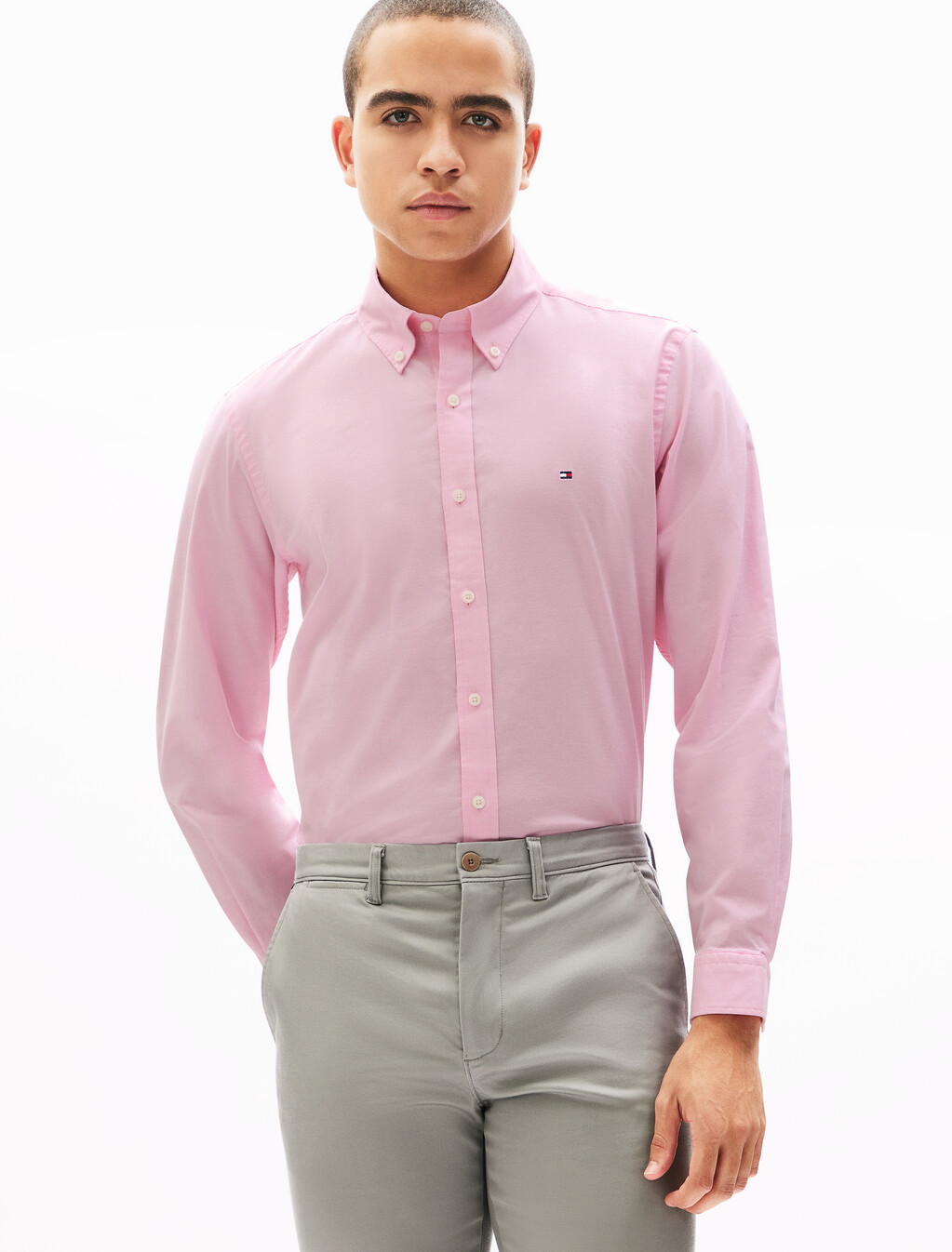 Lightweight Oxford Solid Shirt, Rose Petal, hi-res