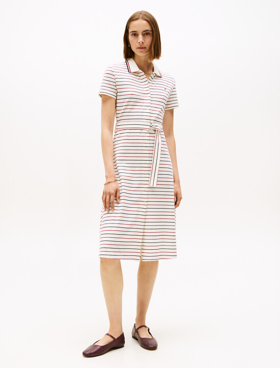 Asia Fit Midi Fit & Flare Polo Dress