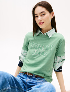 Varsity Crew Neck T-Shirt, Cloudy Jade, hi-res