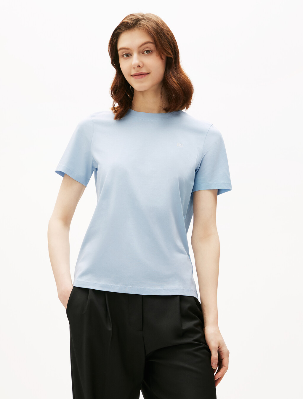 Contrast Flag T-Shirt, Breezy Blue, hi-res