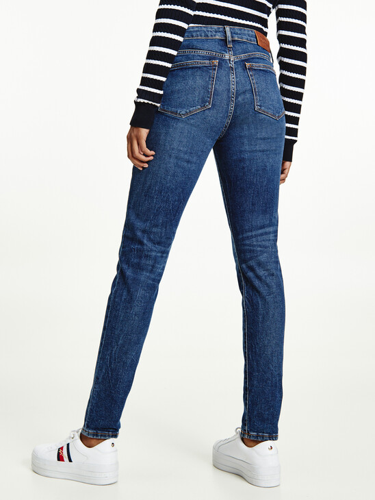 VENICE MID RISE SLIM FADED JEANS