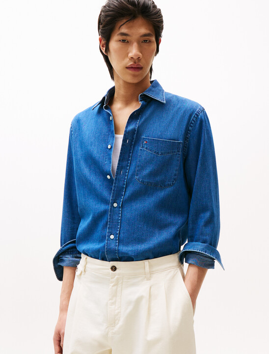 Regular Fit Lightweight Denim Shirt
