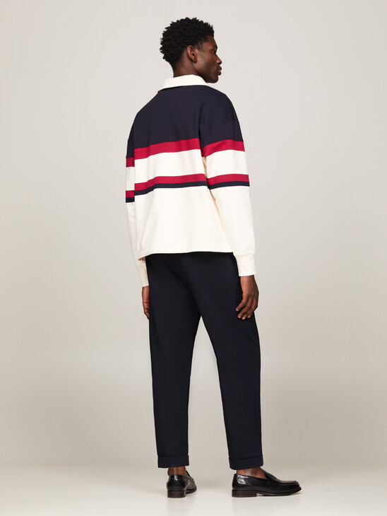 Hilfiger Monotype Colour-Blocked Rugby Jumper