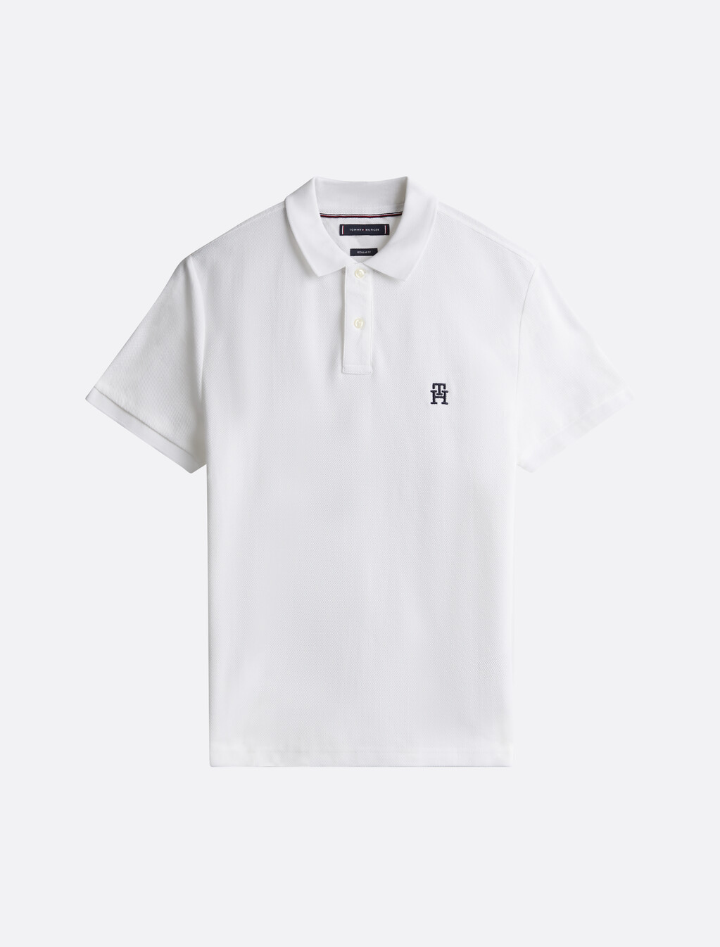 Monogram Logo Regular Polo, White, hi-res