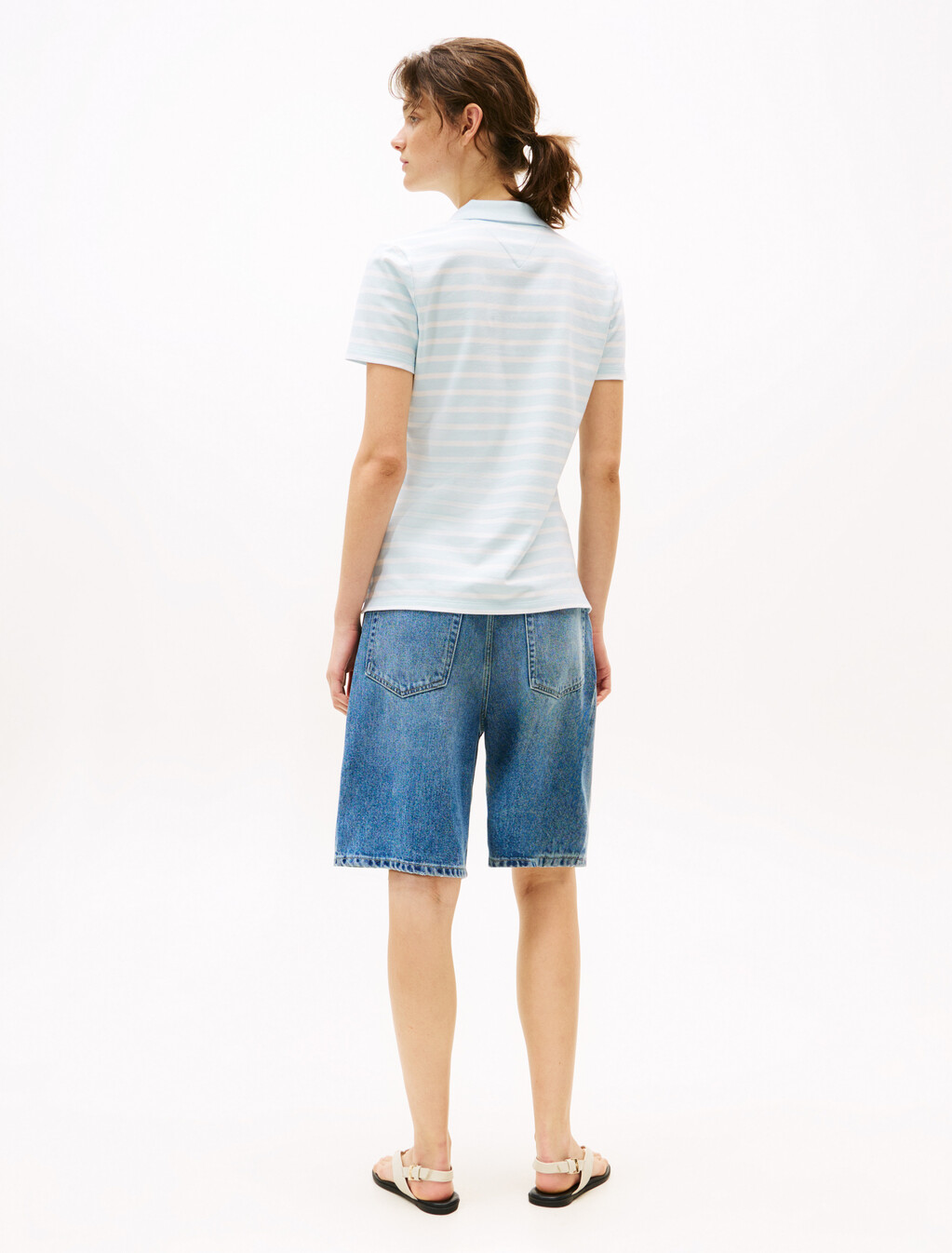 Stripe Short Sleeve Slim Polo, Keepsake Blue Multi, hi-res