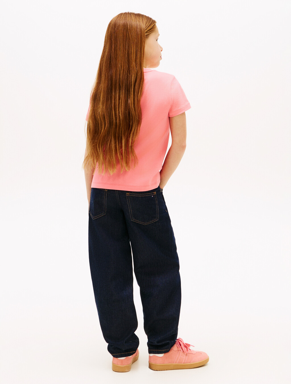 Textured Logo Jersey Crew Neck T-Shirt, Tropical Blush, hi-res