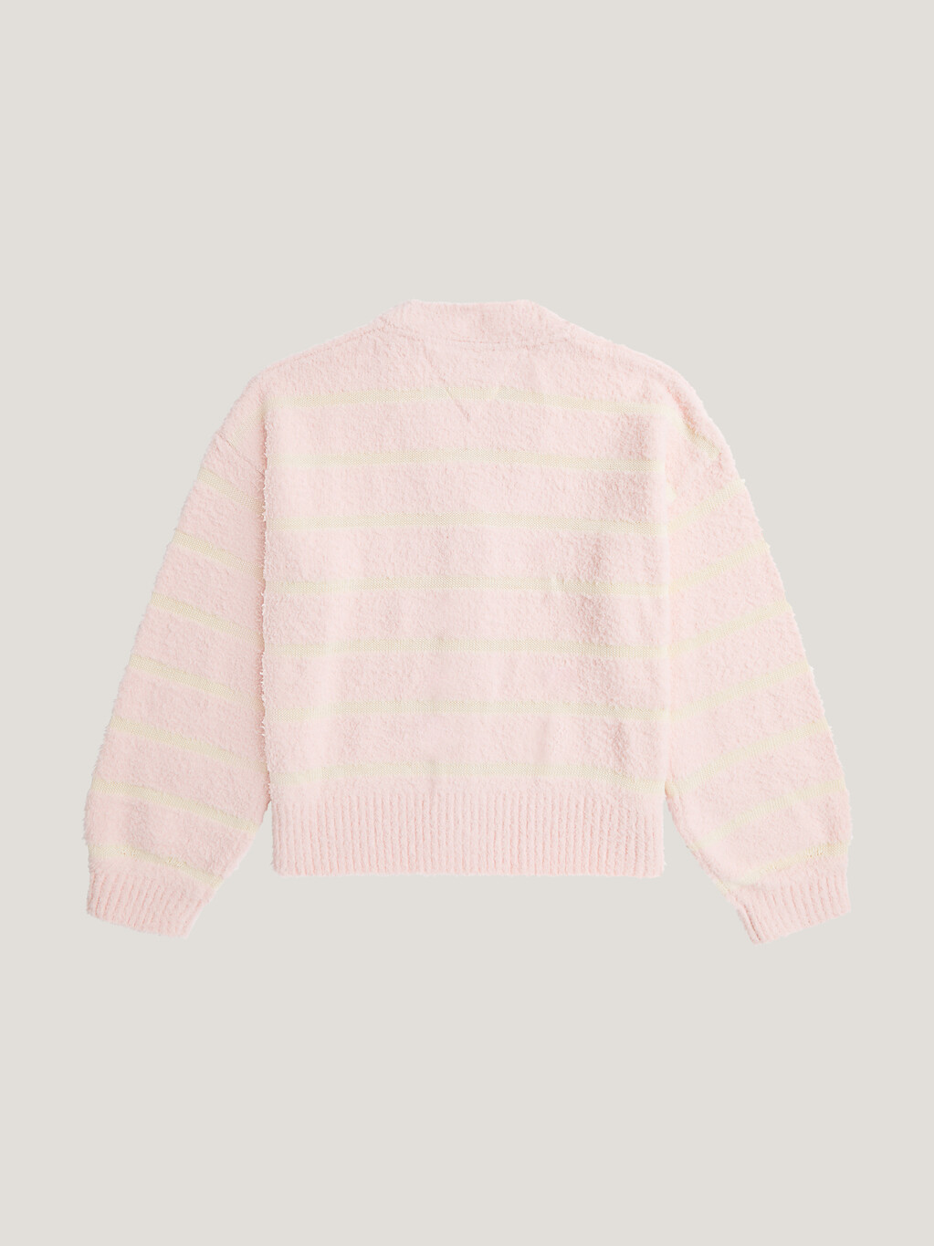 女童裝混合條紋開襟外套, Whimsy Pink / Calico Stripe, hi-res