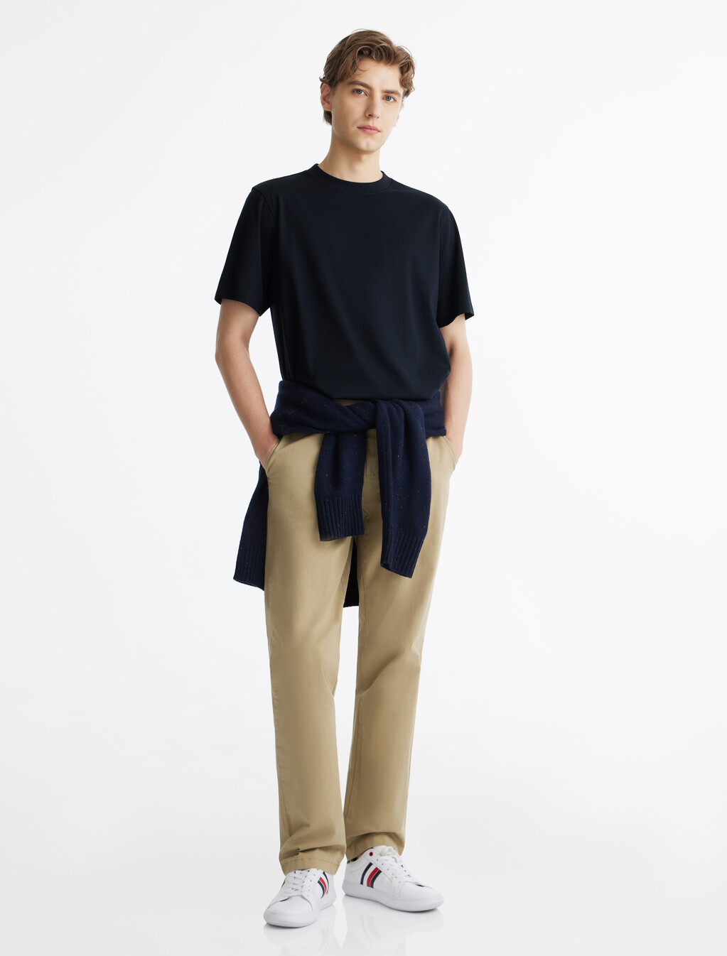 Embossed Hilfiger T-Shirt, Desert Sky, hi-res
