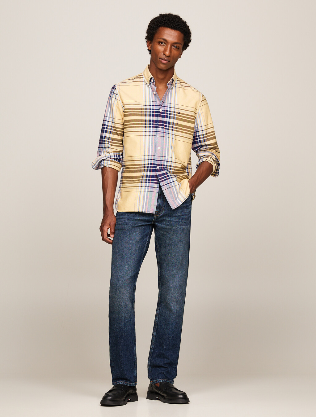 Oxford Check Regular Fit Shirt, City Yellow / Multi, hi-res