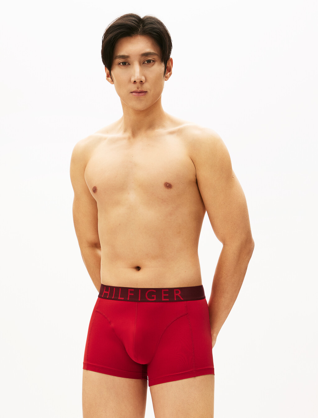 3-Pack Microfibre Logo Waistband Trunks, Med Red/Lght Cst/Nght Sky, hi-res