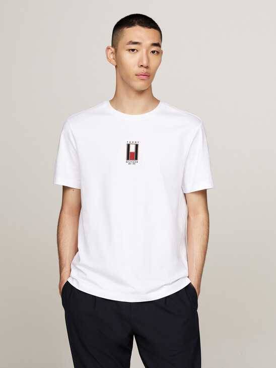 Vertical Flag Embroidery T-Shirt