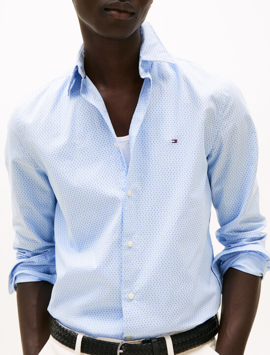 TH Flex Poplin Micro Print Shirt