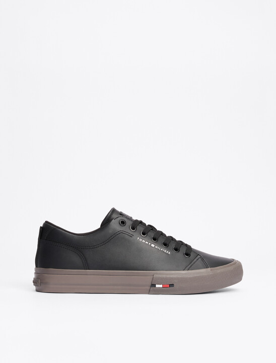 Leather Logo Lace-Up Trainers
