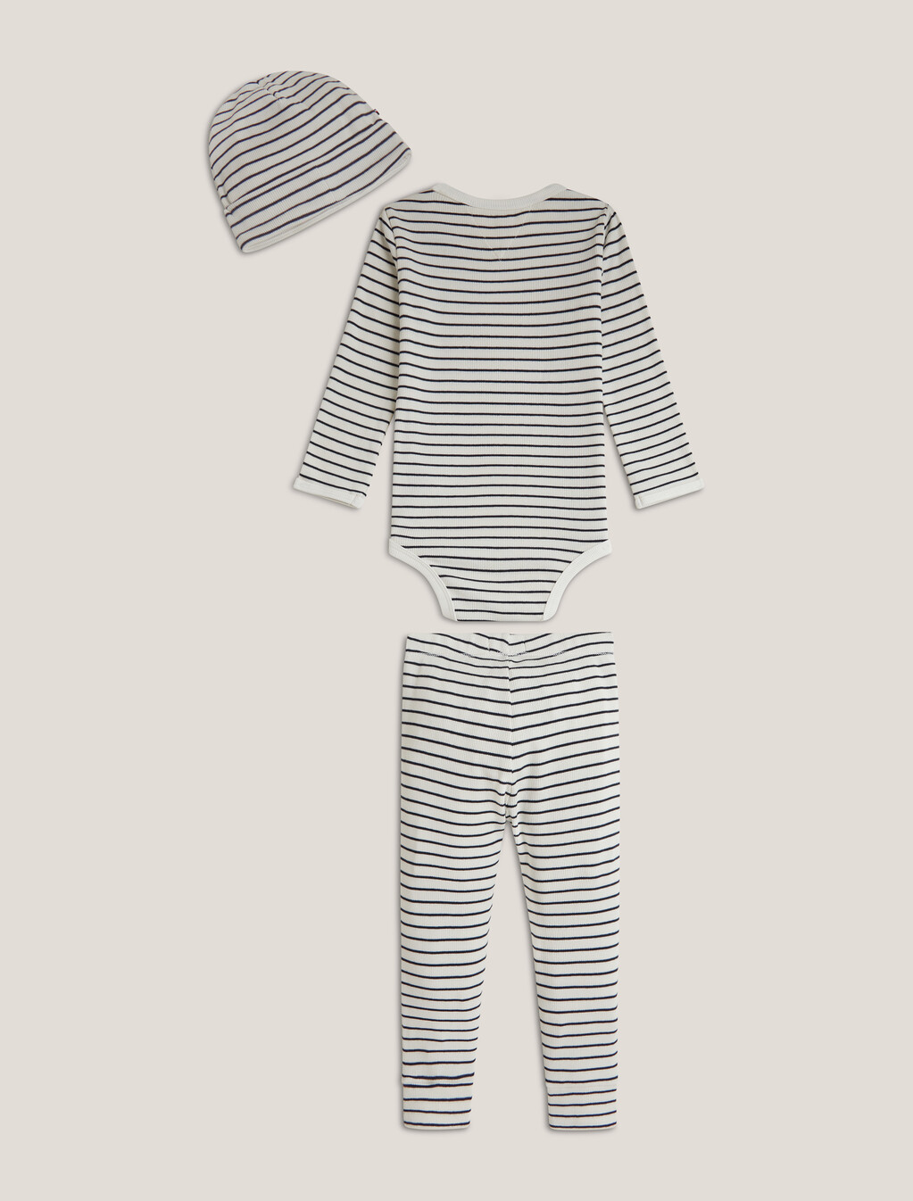 Kids Rib Knit 3 Piece Gift Set, Ancient White Desert Sky Stripe, hi-res
