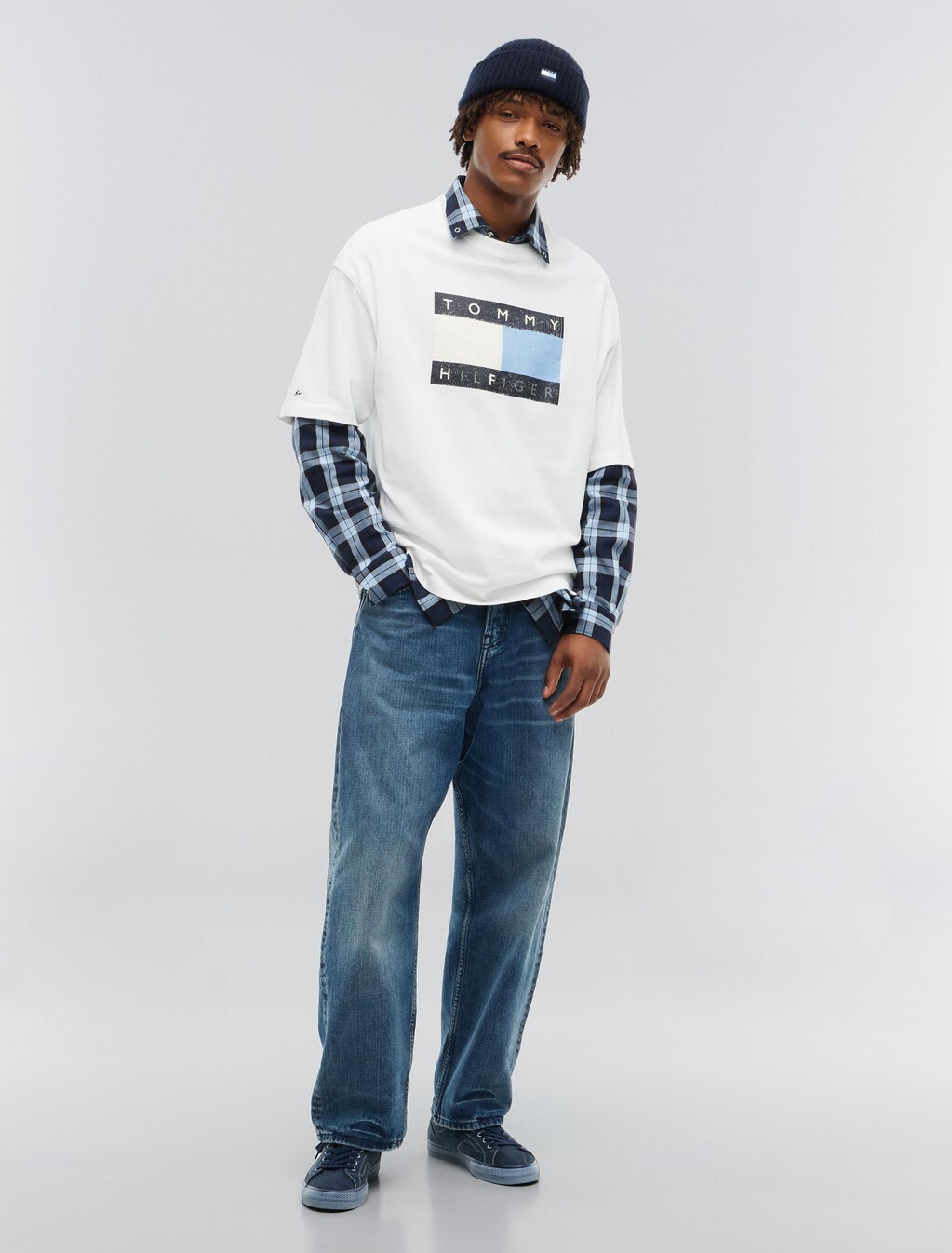 Washed Flag Relaxed Jersey T-Shirt, Ecru, hi-res