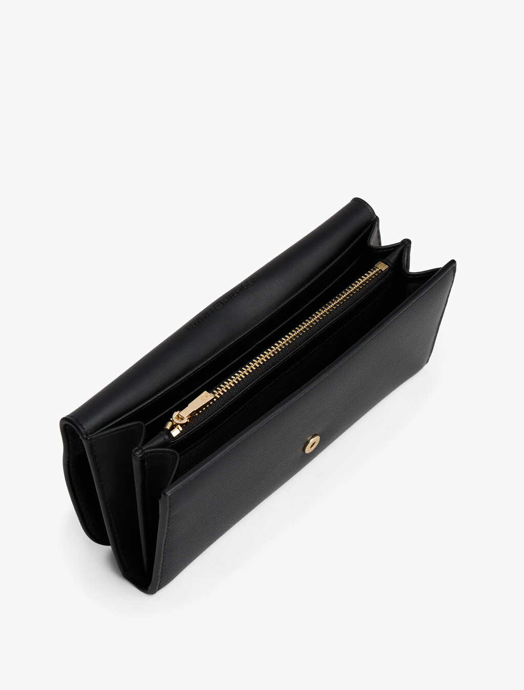 Hilfiger 旗幟翻蓋銀包, Black, hi-res