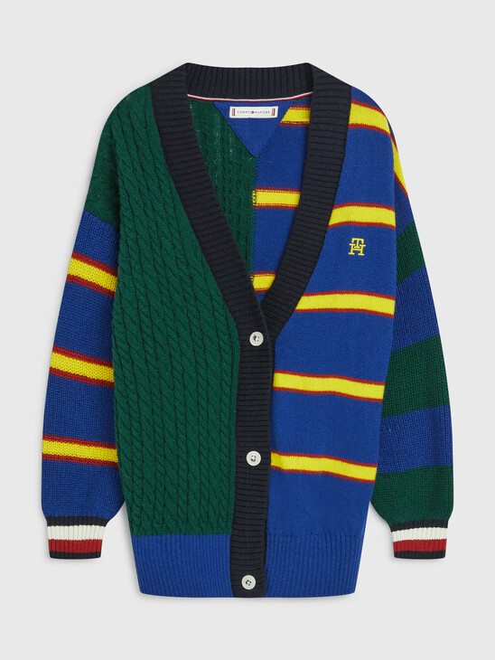 Multicolour Stripe Varsity Cardigan