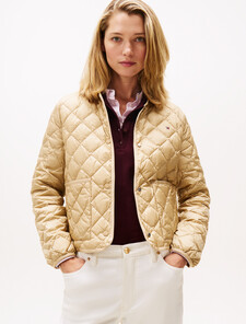 Lightweight Down Quilted Jacket, Beige, hi-res