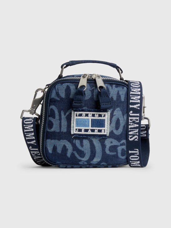 Heritage Spell-Out Denim Crossover Bag
