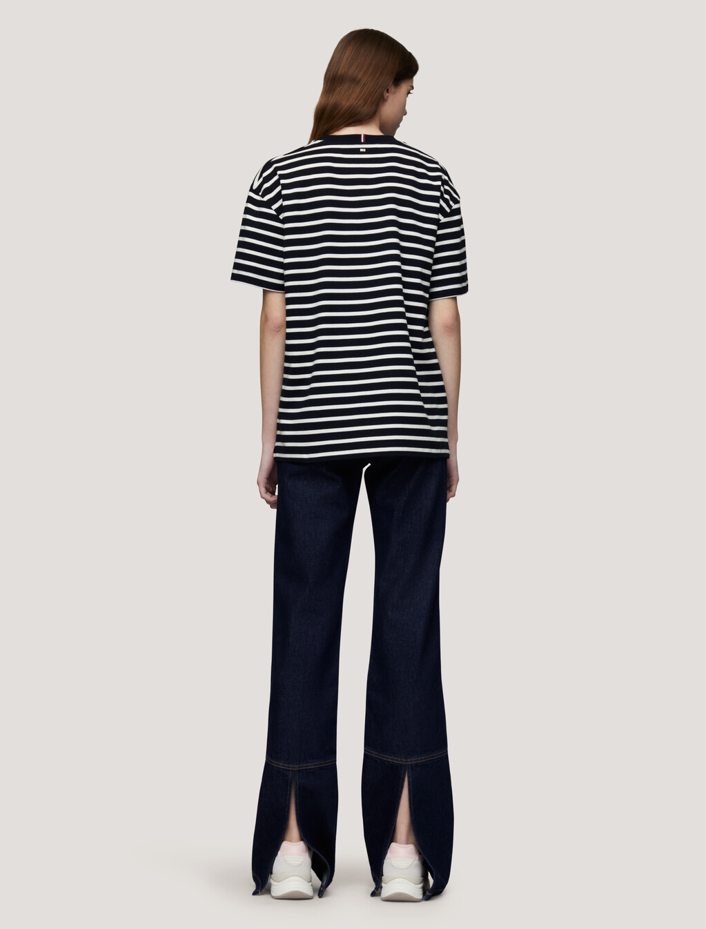 Metallic TH Monogram Stamp Relaxed T-Shirt, Breton Desert Sky/Ecru, hi-res