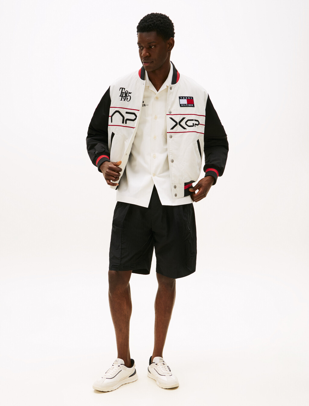 The APXGP Collection Tonal Embroidery Shorts, Black, hi-res