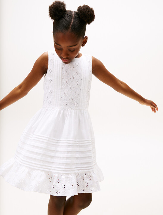 Broderie Anglaise Fit And Flare Dress