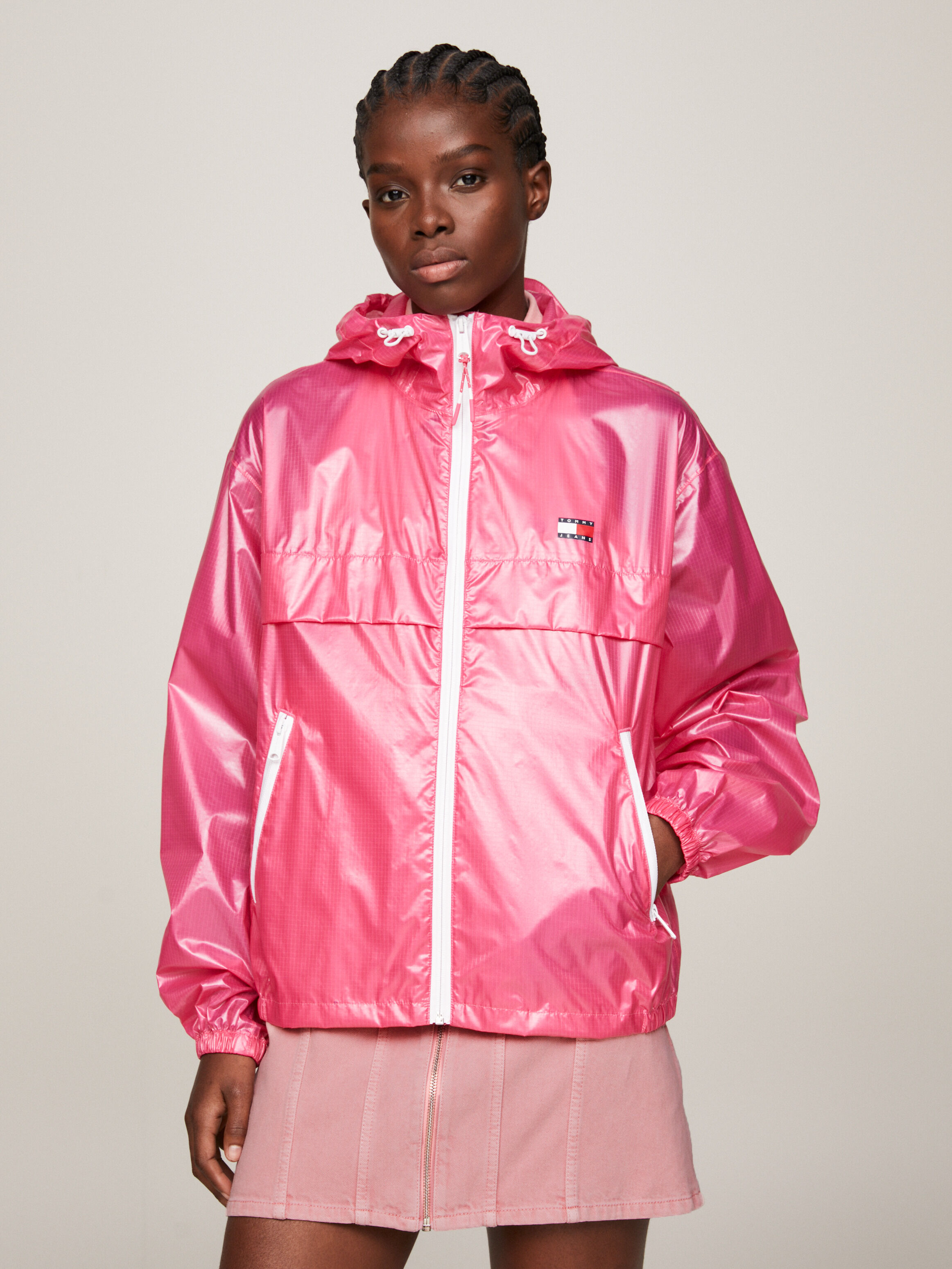 Tommy hilfiger 2025 pink windbreaker